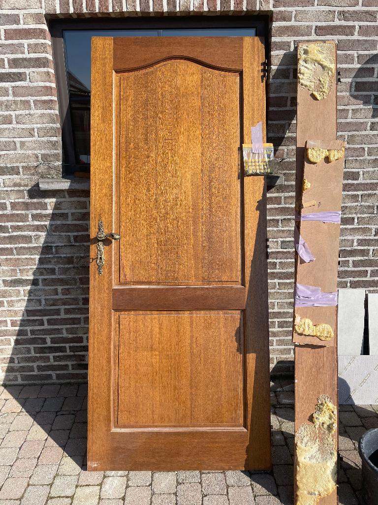 Eiken deuren, Doe-het-zelf en Bouw, Deuren en Vliegenramen, Ophalen, 80 tot 100 cm, Binnendeur, Zo goed als nieuw