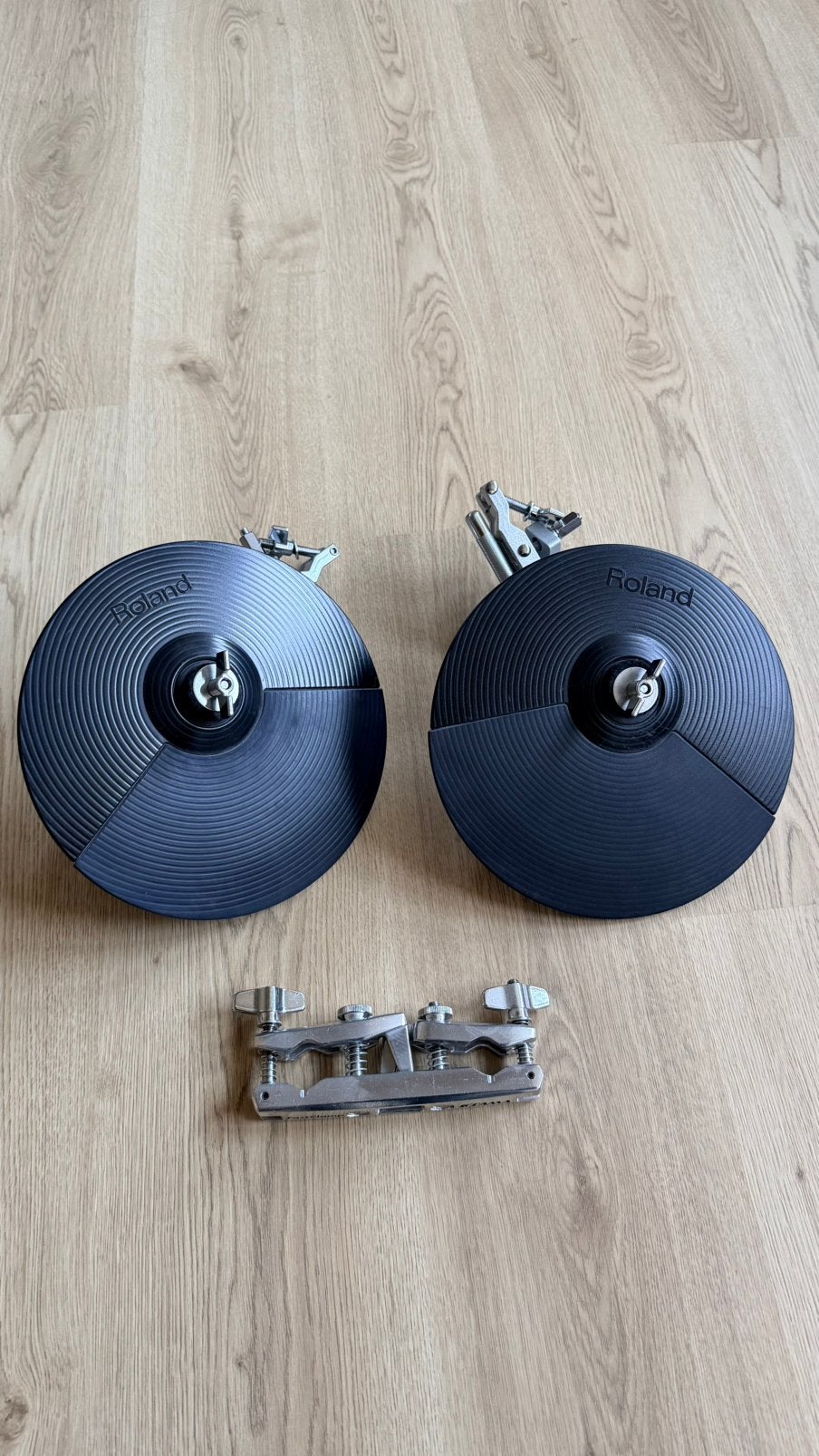 Roland CY-5 cymbalen + houder + tama MC62 multiclamp, Muziek en Instrumenten, Ophalen of Verzenden, Gebruikt, Roland, Elektronisch