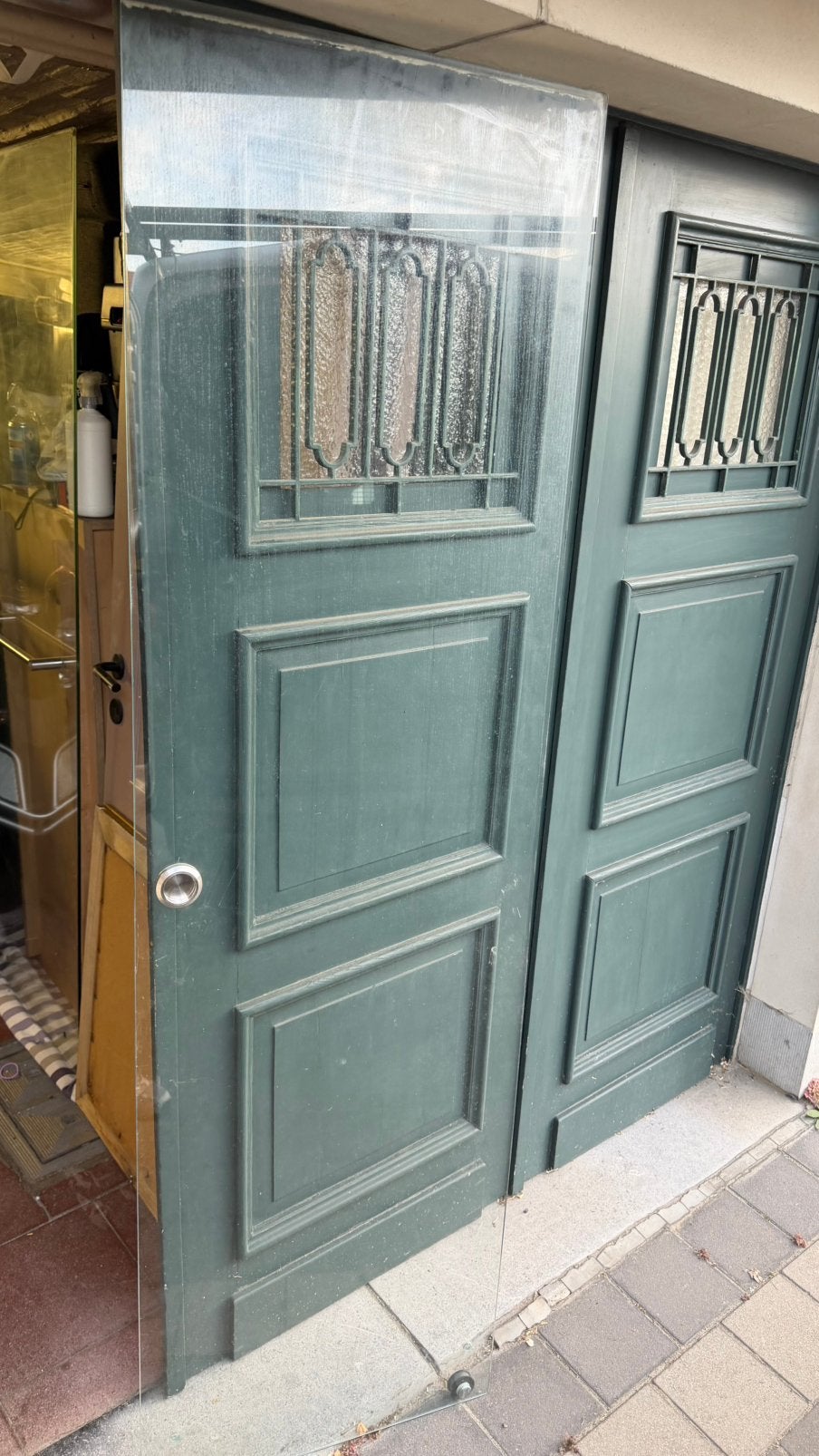 2 portes vitrée pour salle de bain, Enlèvement, Utilisé, Verre