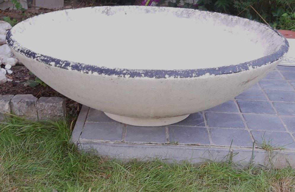 jardinière  Vasque en ciment, Jardin & Terrasse, Bacs à fleurs & Jardinières, Rond, Béton, Enlèvement, Utilisé