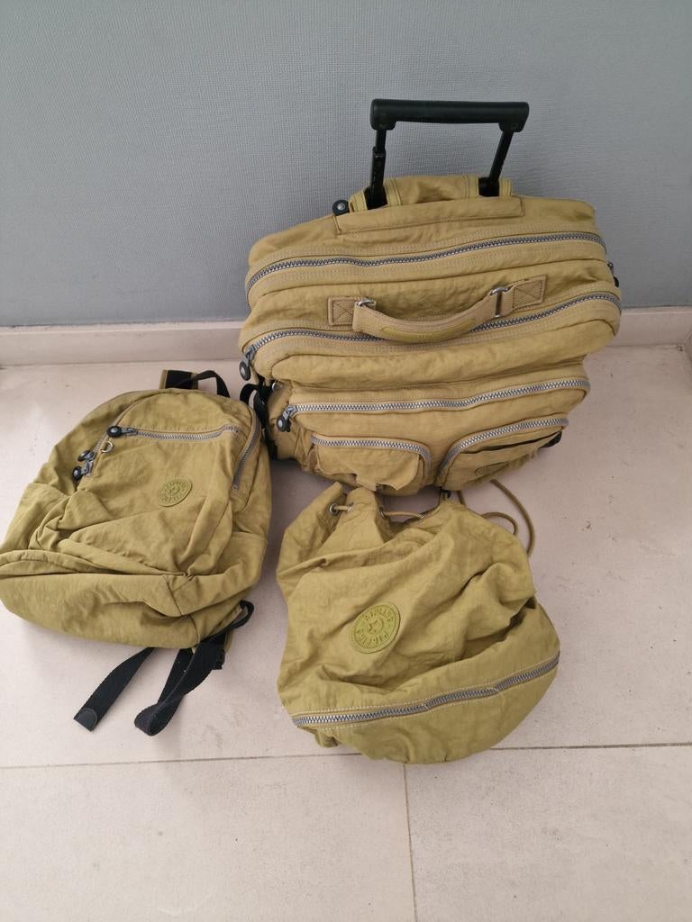 Kipling schoolset - pistachegroen - Goede conditie, Ophalen, Gebruikt, Groen, Rugtas