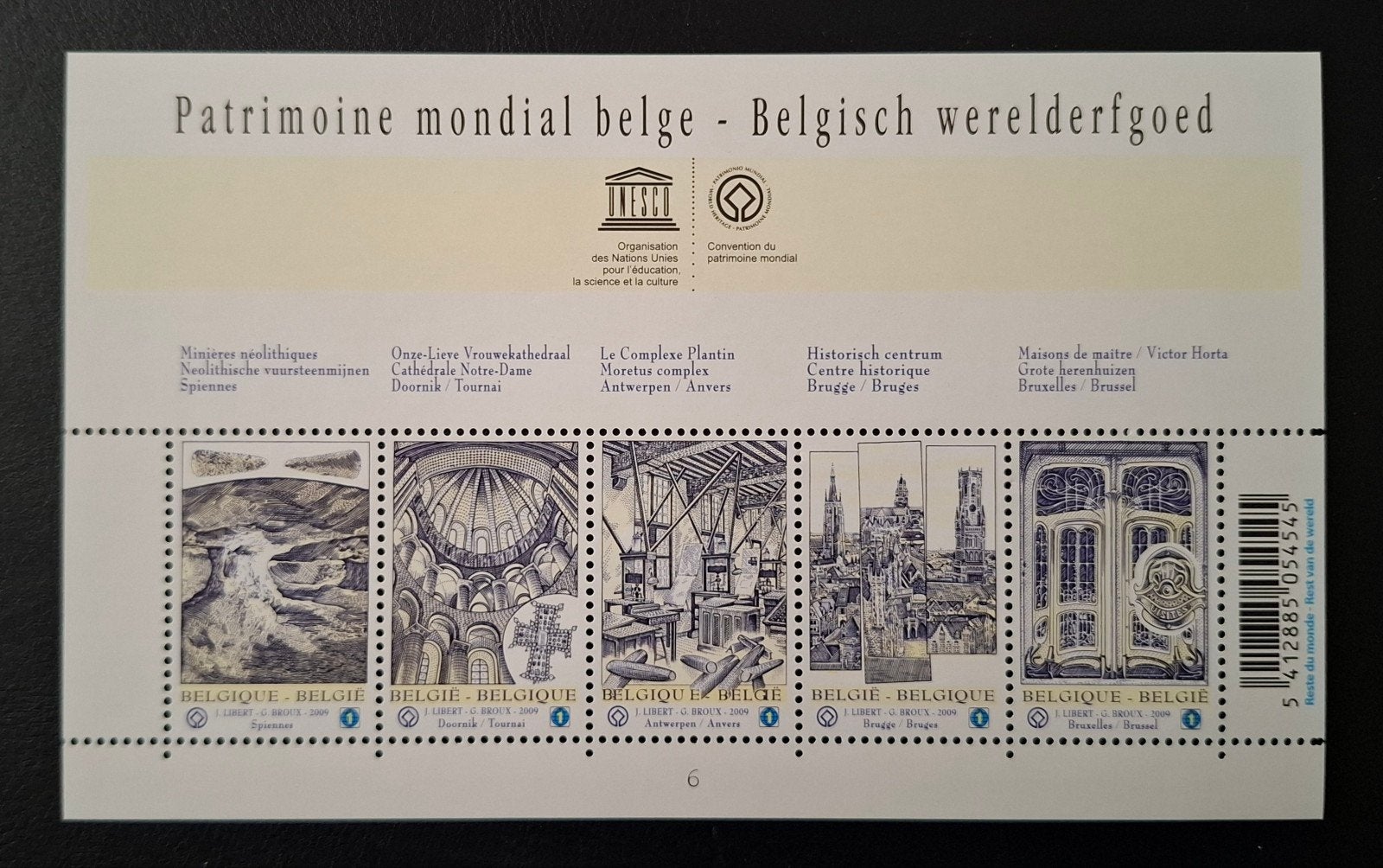 België: OBP 3893/97-BL168 ** Toerisme 2009., Postzegels en Munten, Postzegels | Europa | België, Frankeerzegel, Ophalen of Verzenden
