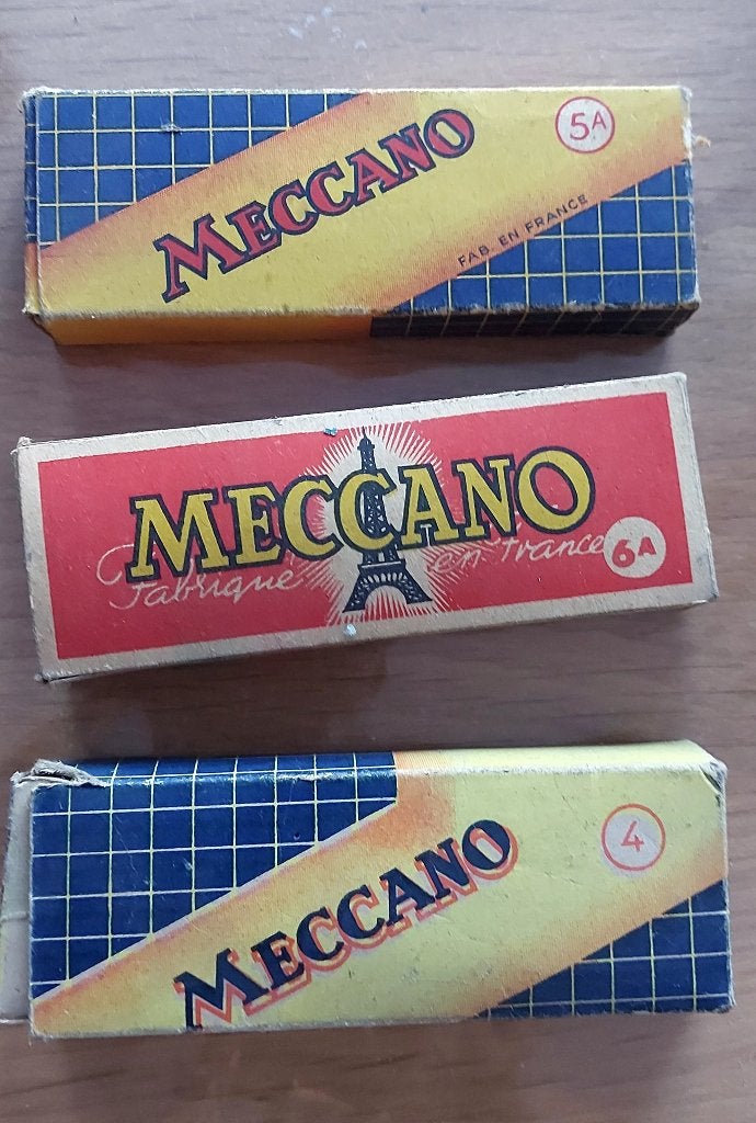 3 dozen met aanvullende onderdelen van Meccano, Ophalen of Verzenden