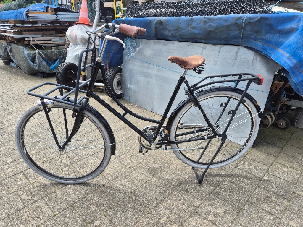 Retro Oma-,Transportfiets met Origineel Lederen Brooks Zadel, Ophalen, Gebruikt, Handrem