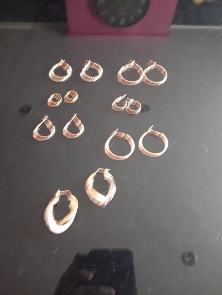 Lot de 7 paires boucles d'oreilles