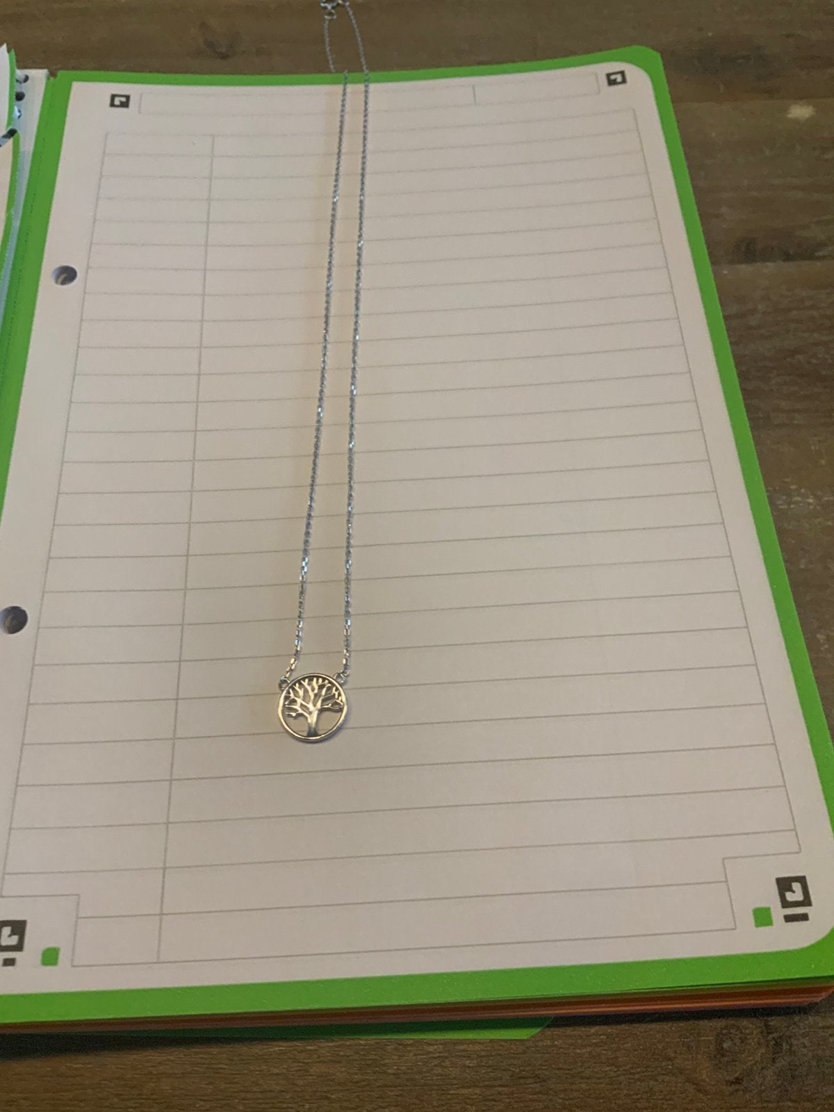 Mooie zilverkleurige ketting met levensboom Twice as nice, Handtassen en Accessoires, Ophalen, Zo goed als nieuw