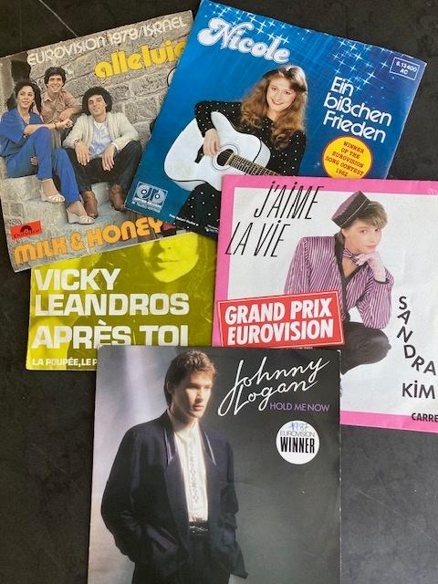 Eurovisie songfestival winnaars (5x), Cd's en Dvd's, Vinyl Singles, Ophalen of Verzenden, Zo goed als nieuw