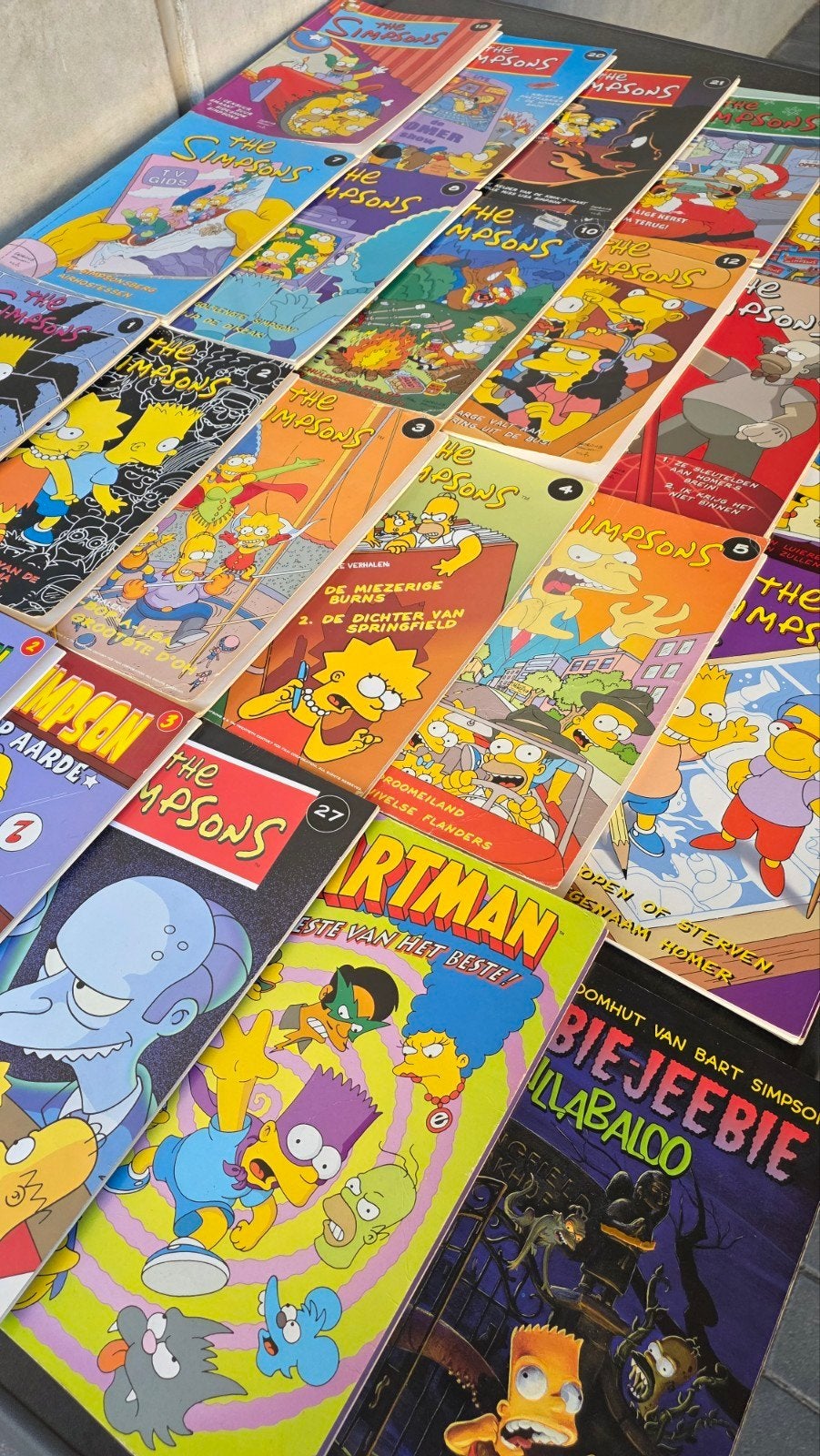 Grote partij The Simpsons & Bart Simpson stripverhalen, Ophalen