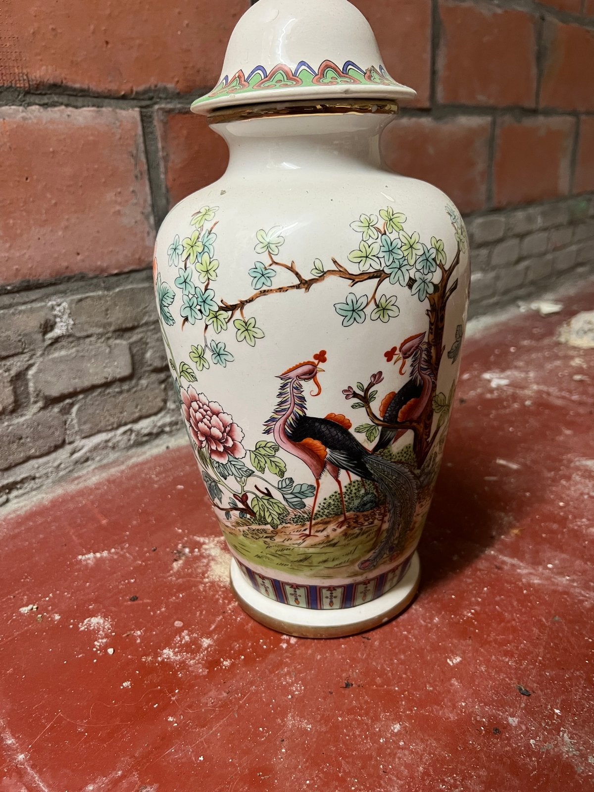Grote Chinese gemberpot met deksel en kalligrafie, Antiek en Kunst, Ophalen