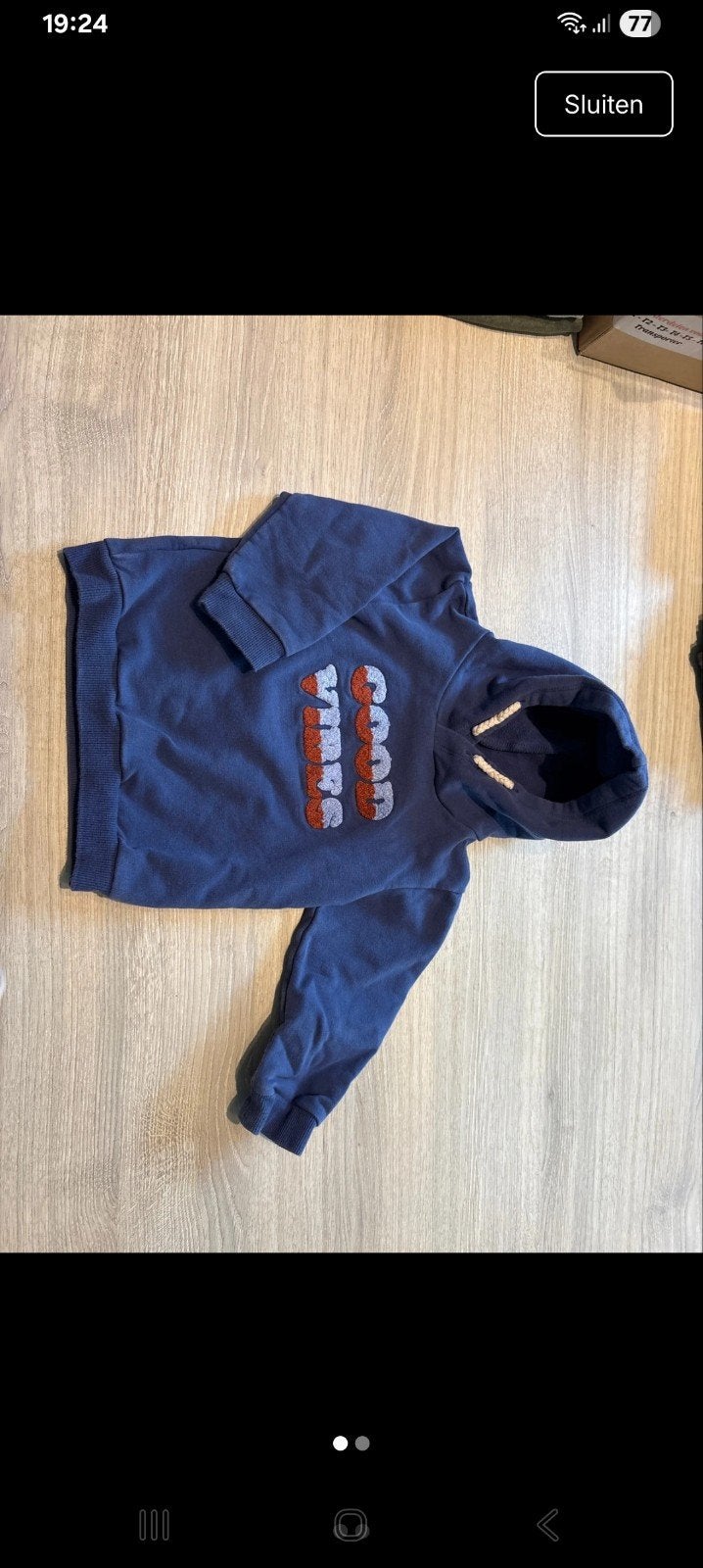 sweater met kap van noukkies, Kinderen en Baby's, Truitje of Vestje, Ophalen of Verzenden, Zo goed als nieuw, Noukies