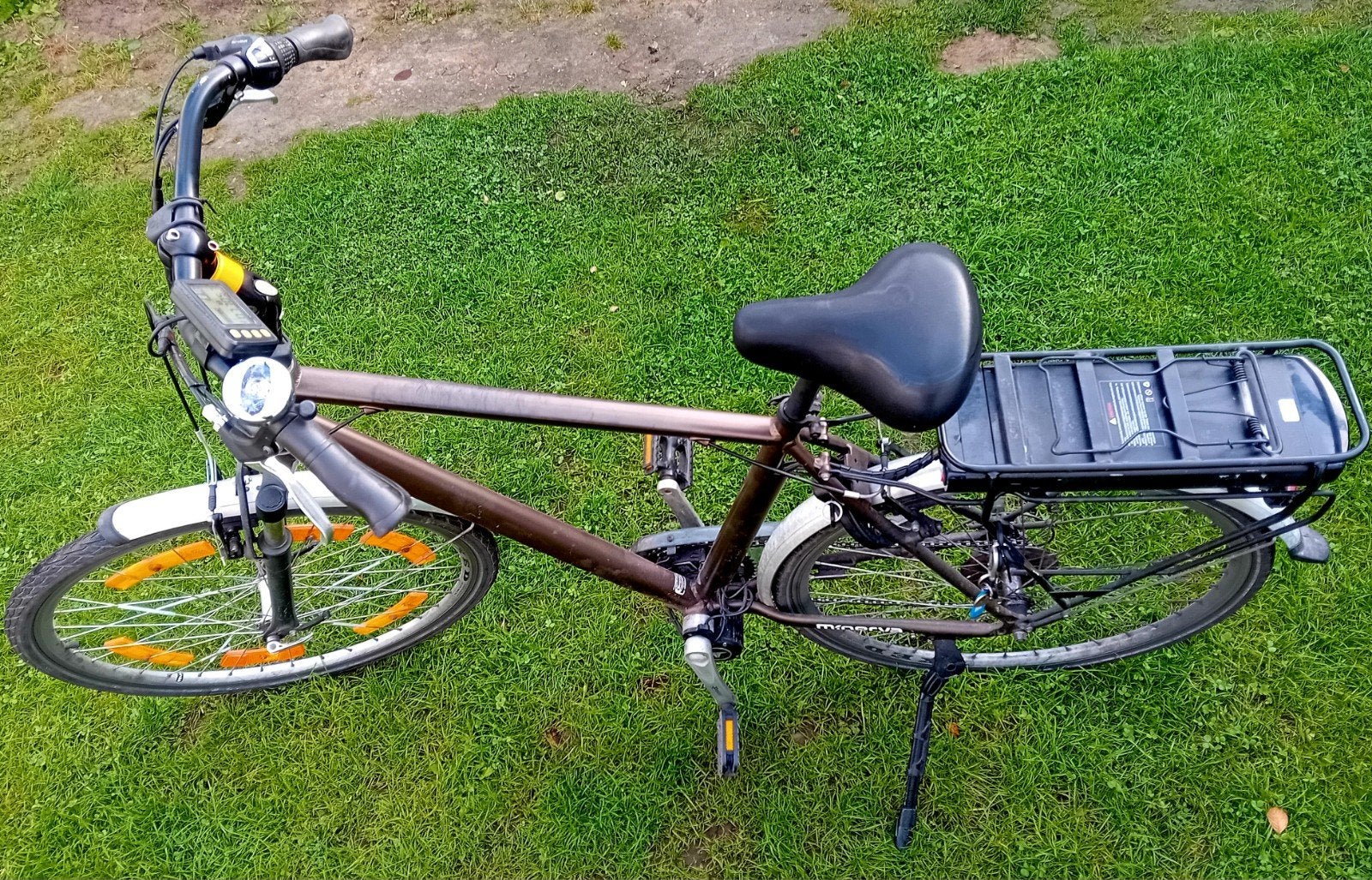 elektrische Minerva herenfiets, Ophalen, Gebruikt, Overige merken, Versnellingen
