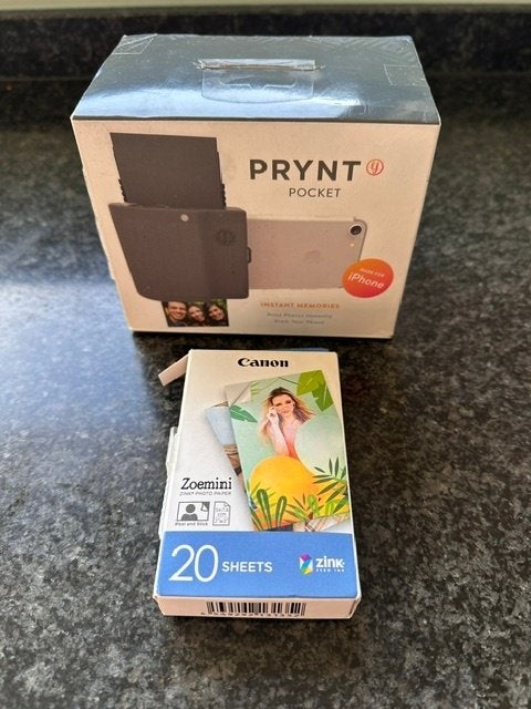 Zink pocket printer Prynt voor Iphone + pak photopapier, Ophalen of Verzenden, Zo goed als nieuw, Printer, Zink