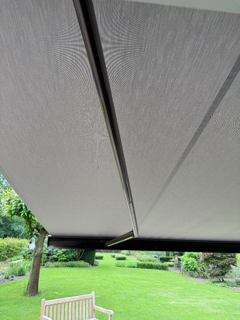 Zonneluifel, Tuin en Terras, Zonneschermen, Ophalen, Gebruikt, 450 cm of meer, Elektrisch