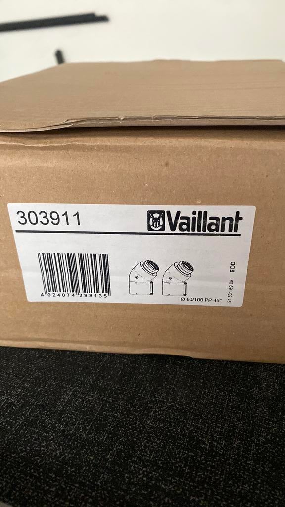 VAILLANT -  2 keer set 2 concentrische bochten 60/100, Enlèvement, Neuf, Chaudière CC ou Chaudière combinée