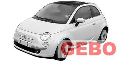 Fiat 500 2007/2015 voorkop bumper motorkap spatborden  plaat, -, Voor, -, Nieuw