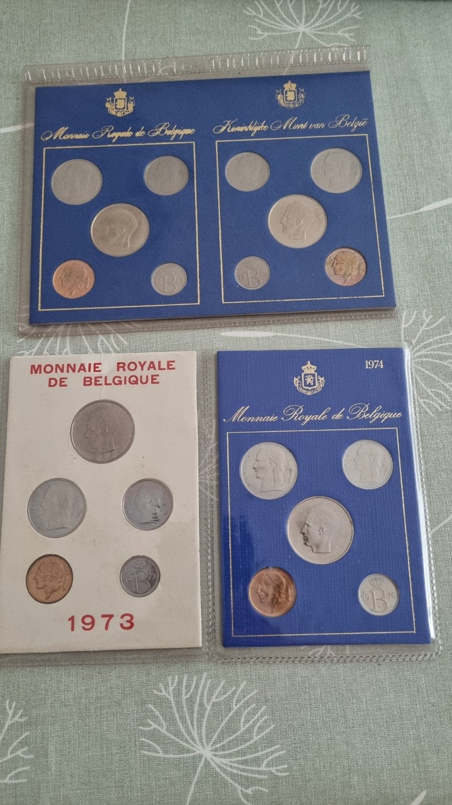 3 Setje Belgische munten, Postzegels en Munten, Ophalen, Munten