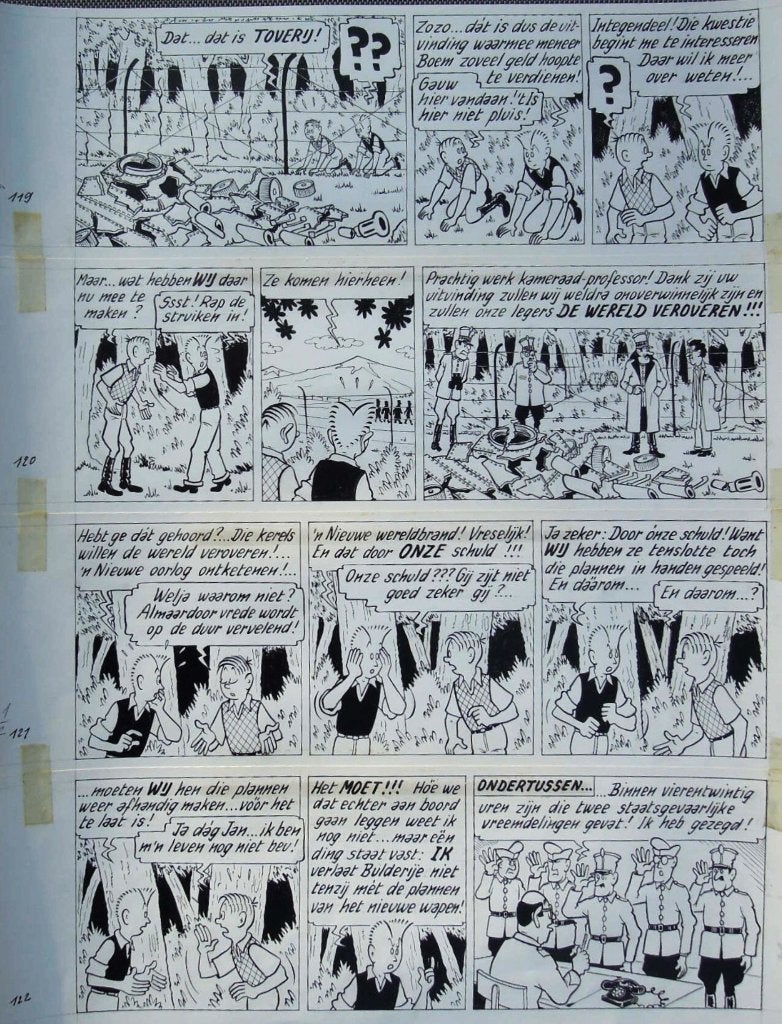 POM - originele pagina PIET PIENTER en BERT BIBBER, Ophalen of Verzenden, Foto, Origineel