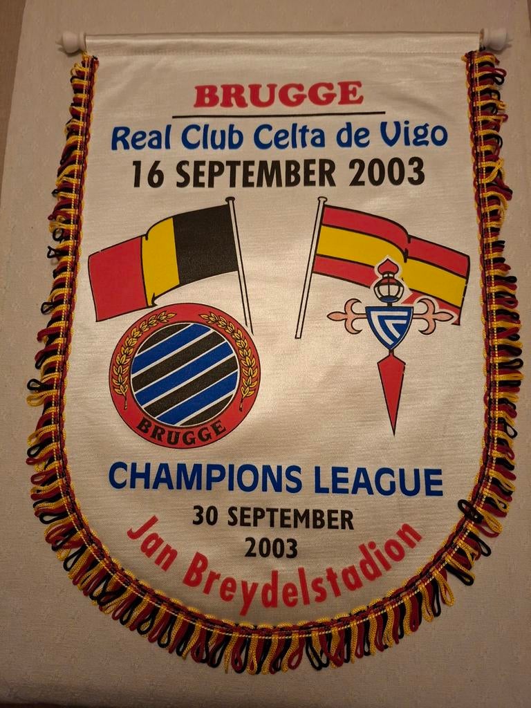 Wimpel CLUB BRUGGE - CELTA DE VIGO 2003, Ophalen