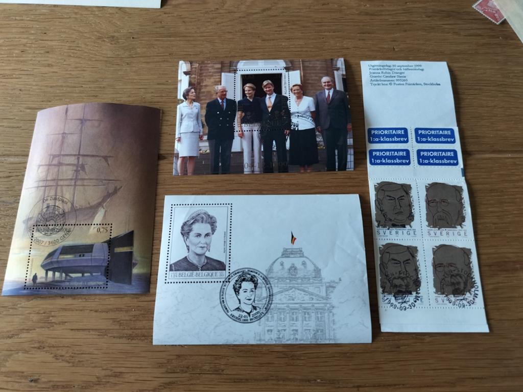 Gestempelde Belgische velletjes FDC, Verzenden