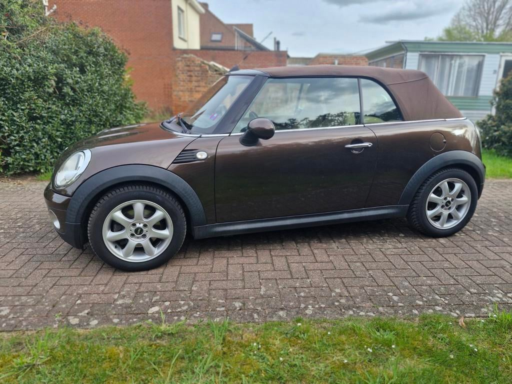 Mini cooper cabrio 1.6 122pk euro5 leder reeds gekeurd vvk, Auto's, Mini, 90 kW, Beige, 4 cilinders, Leder