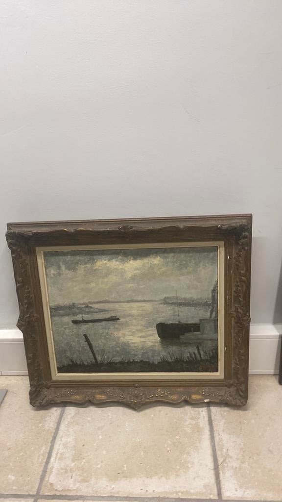 Schilderij Albert Van Hecke 1963, Antiek en Kunst, Ophalen