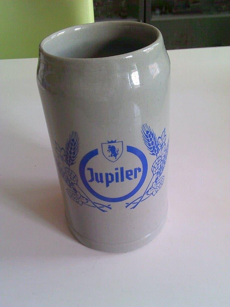 Grand pot à bière Jupiler de 1 L de Jupille., Collections, Marques & Objets publicitaires, Enlèvement ou Envoi