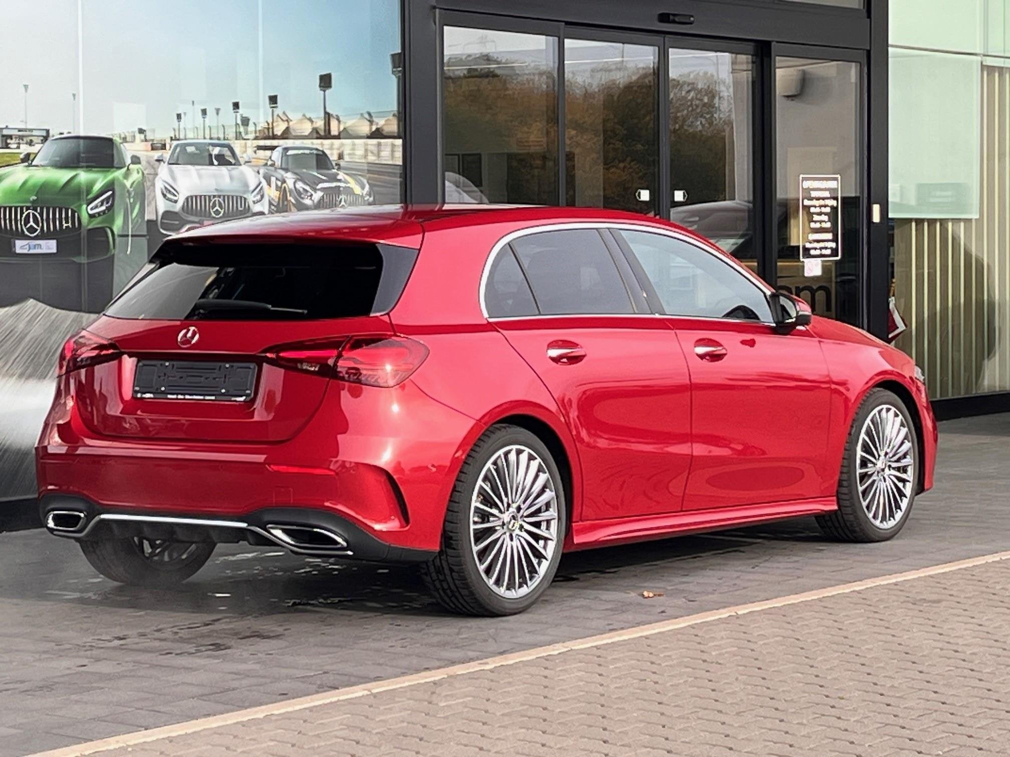Mercedes-Benz A-klasse 220 d AMG Pano/Burm/HUdisplay/Mempack, Auto's, Stof, Gebruikt, 4 cilinders, 5 deurs