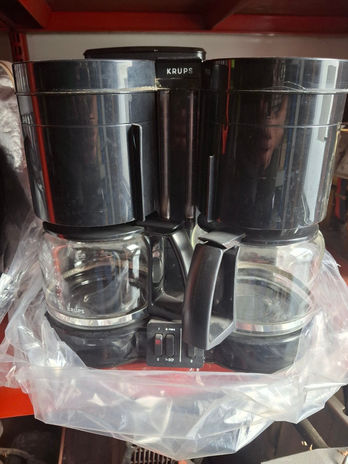 koffiezet krups dubbel, Ophalen