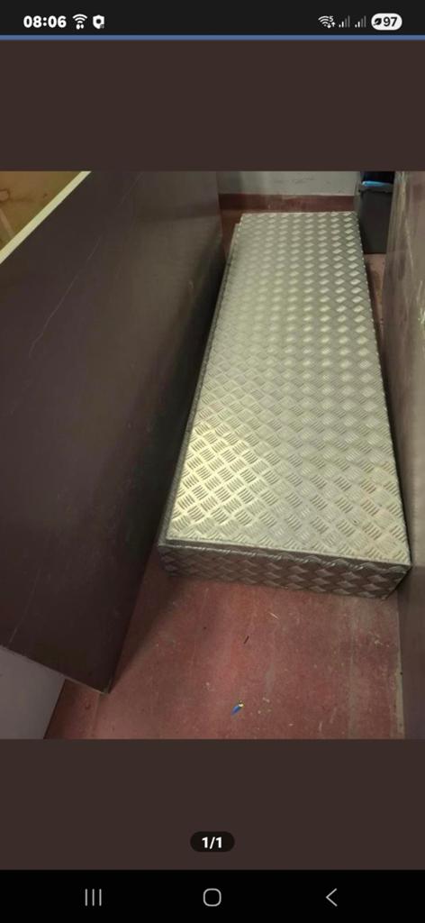 Aluminium opbergkoffer 180x59x25, Ophalen, Minder dan 100 cm, Zo goed als nieuw, Minder dan 100 cm