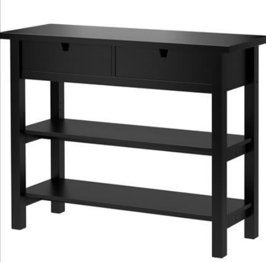 Zwarte wandkast Ikea, Huis en Inrichting, Kasten | Wandmeubels, Ophalen, Zo goed als nieuw, Minder dan 150 cm, Met lade(s)