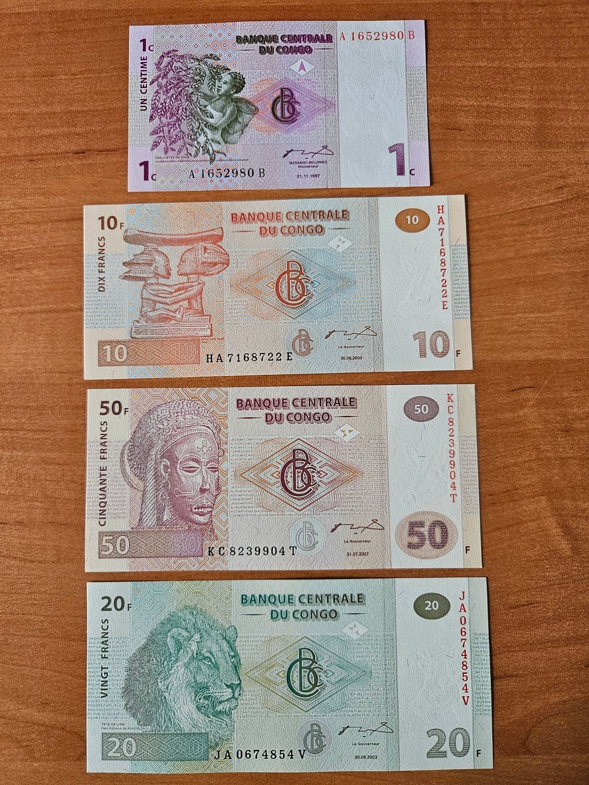 Set de billets en francs congolais UNC, Timbres & Monnaies, Billets de banque | Asie, Enlèvement ou Envoi, Série