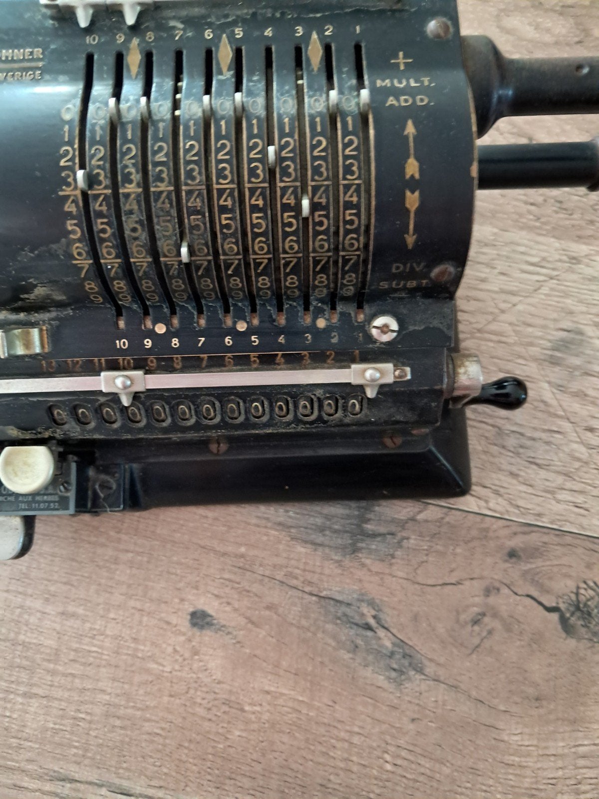 ancienne calculatrice mécanique Odhner, Enlèvement ou Envoi