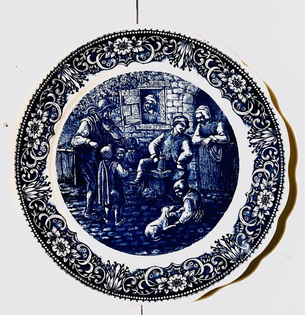 Assiette murale Boch Frères La Louvière Delft - 35 cm, Antiquités & Art, Antiquités | Assiettes décoratives & Carrelages, Enlèvement