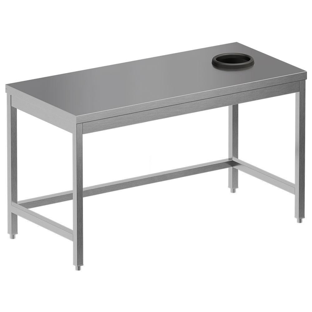 Afvaltafel met leeg gat, Ophalen of Verzenden, Vijf personen of meer, 200 cm of meer, Metaal