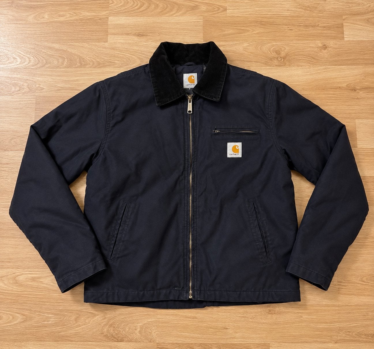 Vintage Carhartt Detroit Jacket EJ001 – Made in USA – M, Ophalen of Verzenden, Zo goed als nieuw, Maat 48/50 (M), Blauw