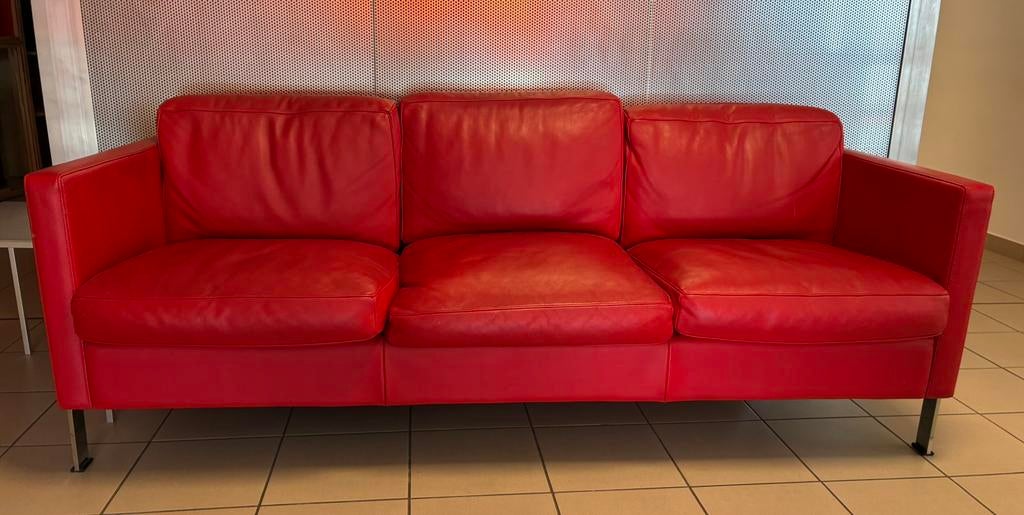 Zetelsofa, Huis en Inrichting, Ophalen, Gebruikt, Driepersoons, Leer