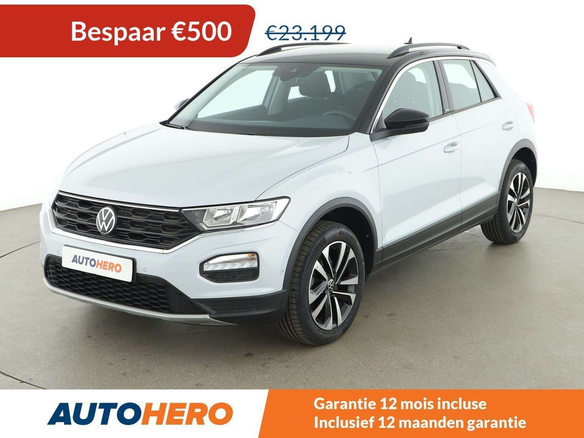 Volkswagen T-Roc 1.5 TSI ACT United (bj 2021, automaat), Auto's, Volkswagen, Stof, Wit, 5 zetels, 5 deurs