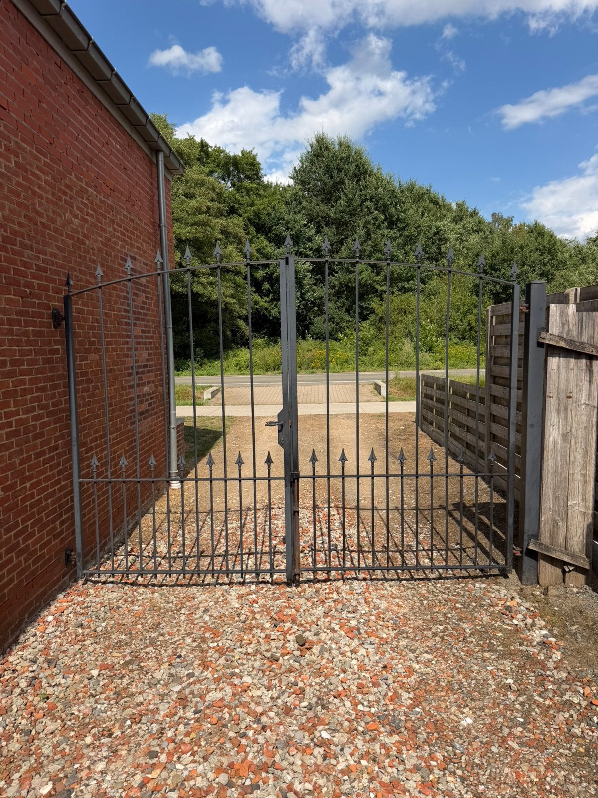 Stalen poort, Tuin en Terras, Tuinpoorten, Ophalen, Gebruikt, Staal, 200 cm of meer