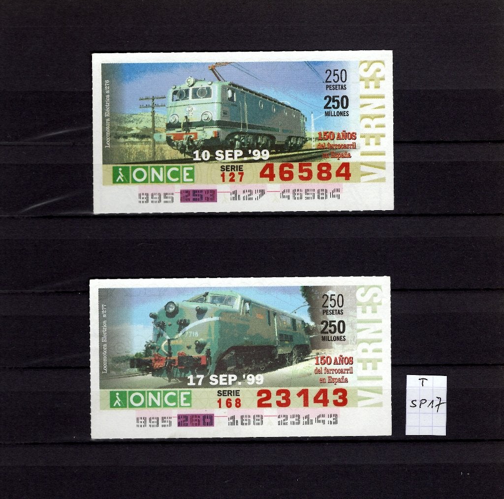 Billets loterie Espagne + trains (9), Verzenden, Gebruikt, Trein, Overige typen