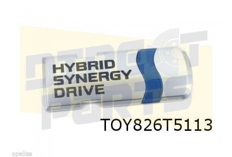 Toyota Auris embleem achterklep tekst ''Hybride Synergy Driv, -, Verzenden, -, Nieuw