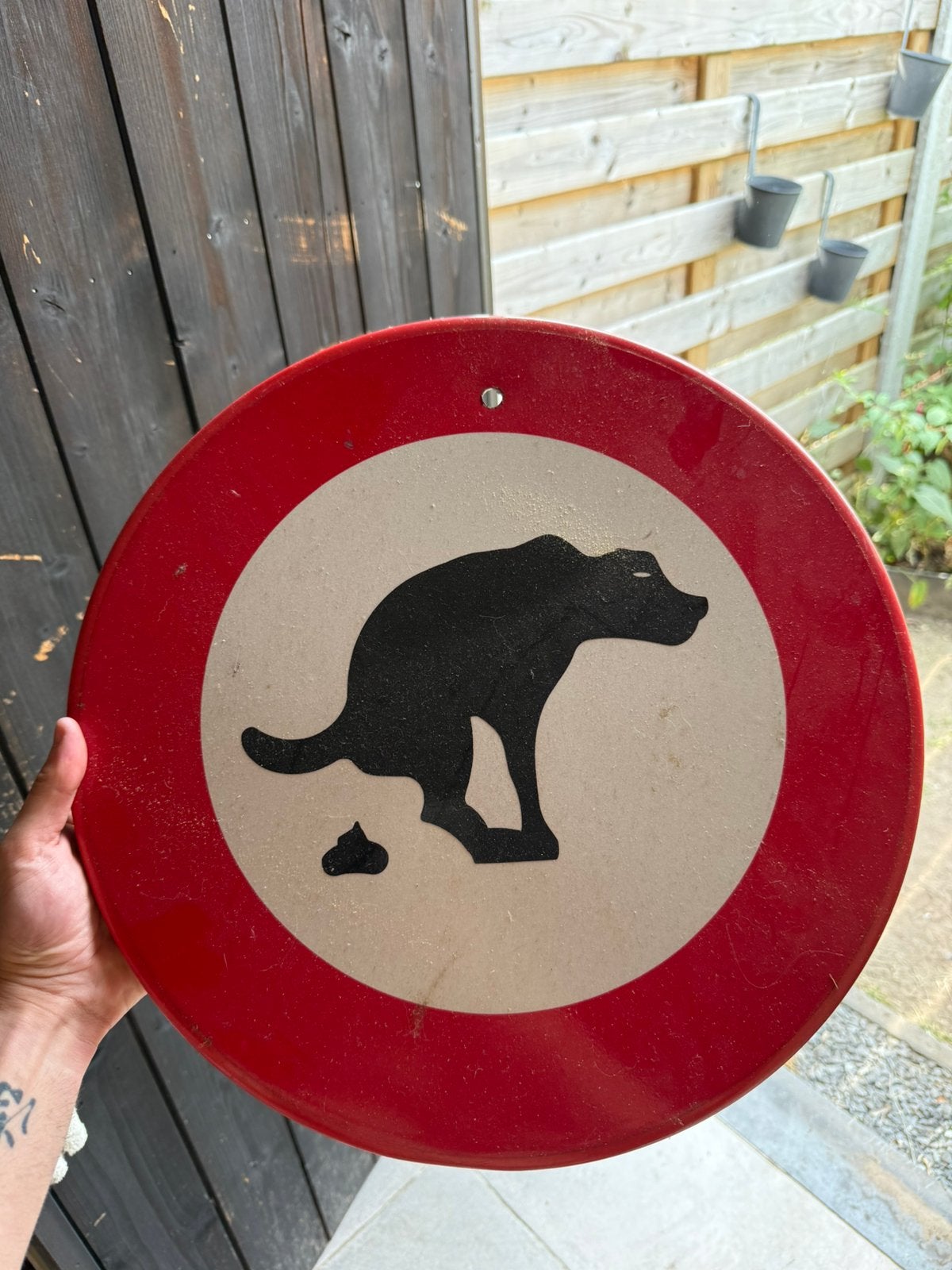 Verkeersbord verboden uitwerpselen honden, Dieren en Toebehoren, Overige merken, Ophalen, Zo goed als nieuw, Overige typen