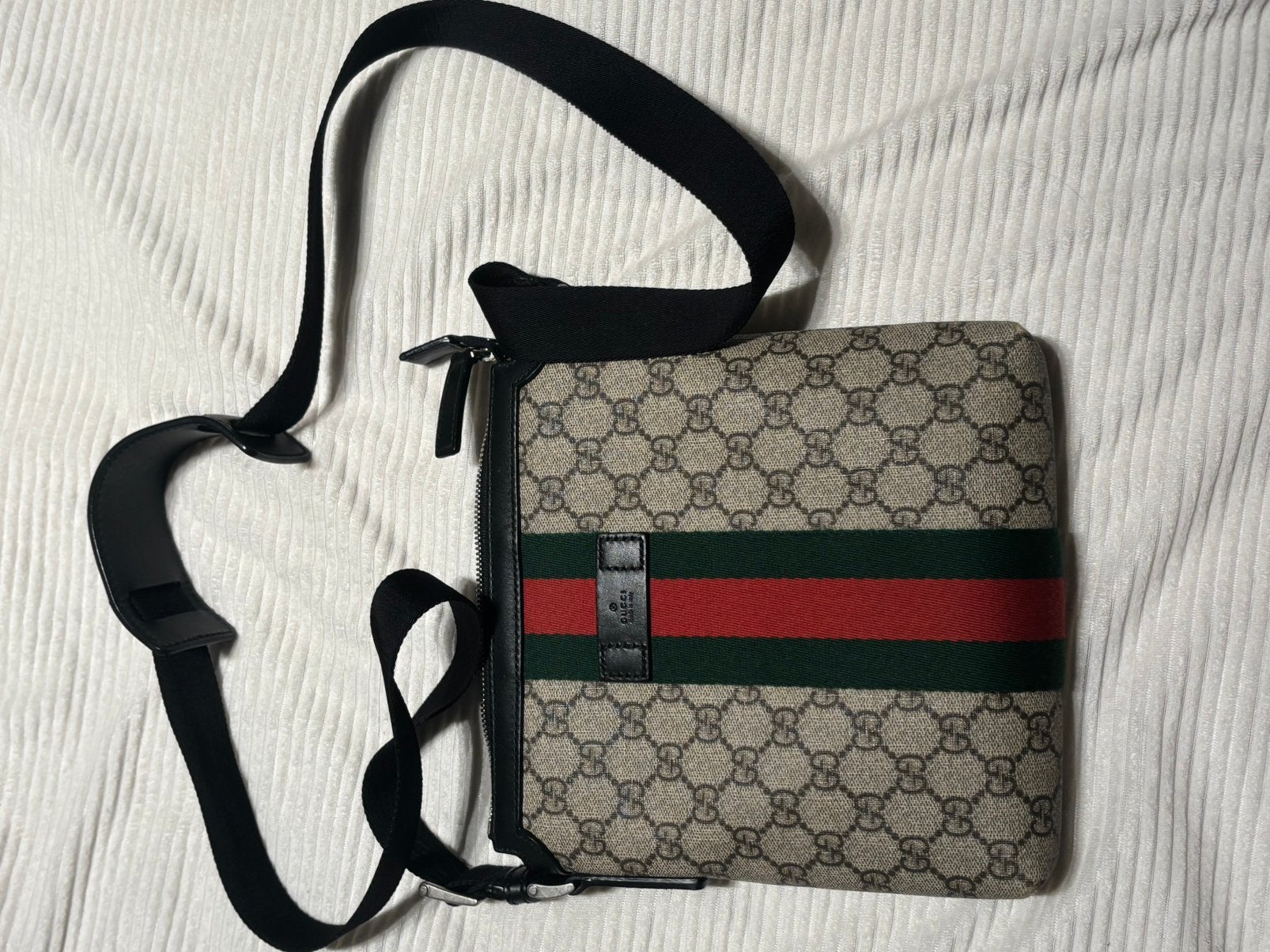 Gucci GG Supreme Web Messenger Bag, Enlèvement, Neuf, Autres marques