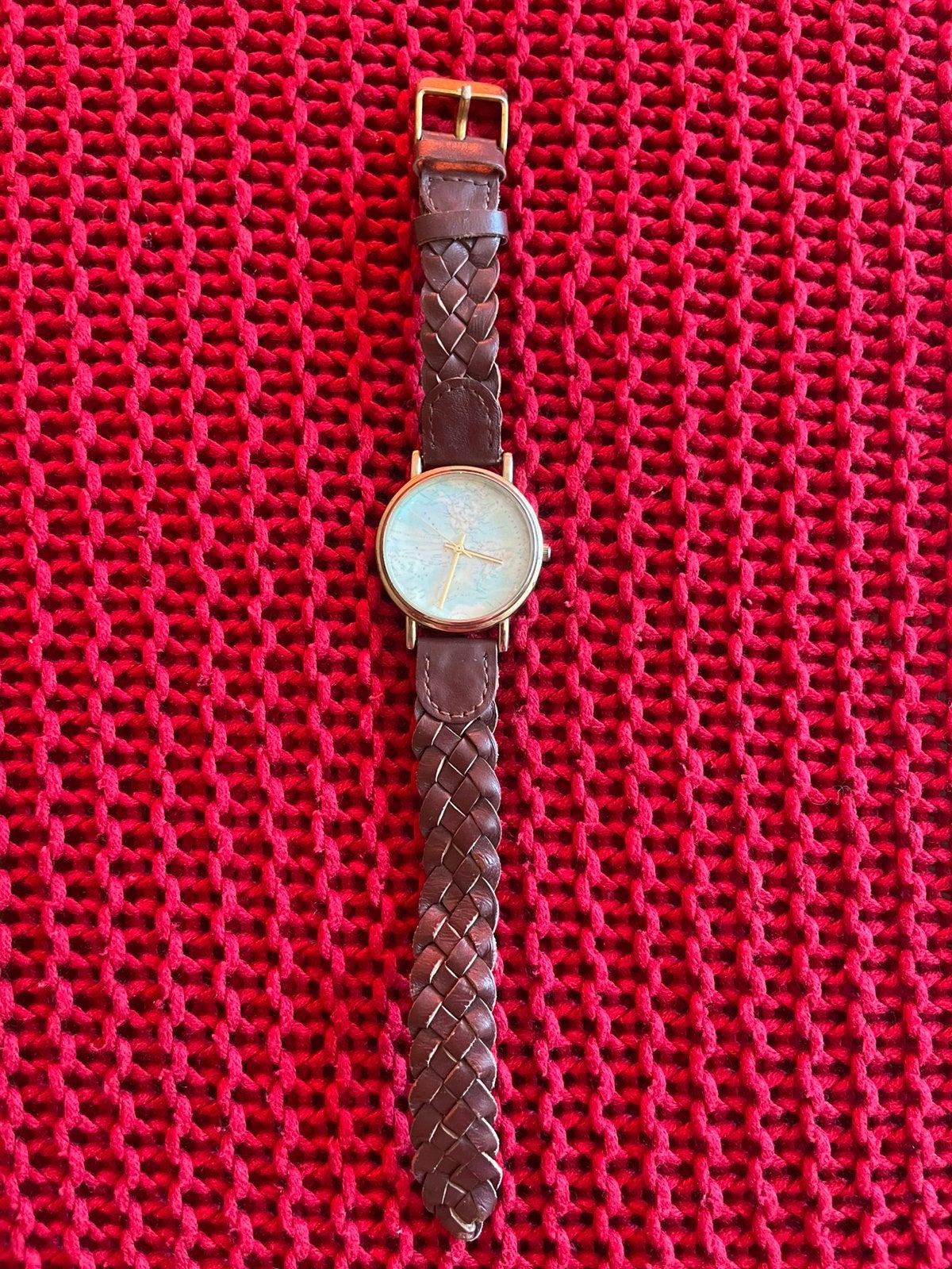 Automatisch „" wereldkaart "” horloge”, Handtassen en Accessoires, Horloges | Dames, Overige merken, Staal, Polshorloge, Ophalen of Verzenden
