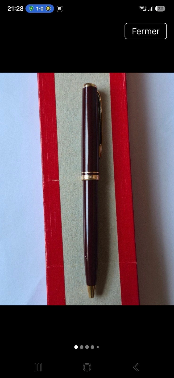 Stylo bille Montblanc Génération – Brun Foncé / Bordeaux & O, Collections, Enlèvement ou Envoi