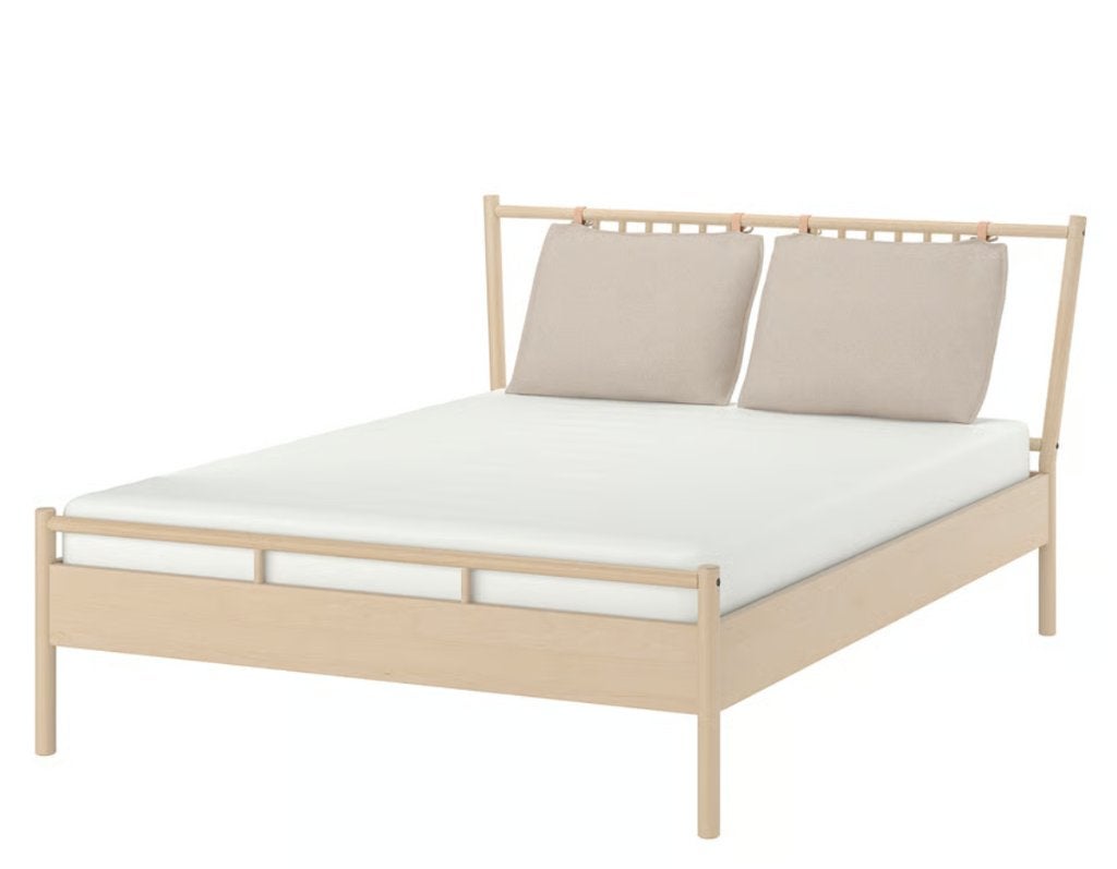 Bed Björksnäs 180 x 200, Huis en Inrichting, Ophalen, Bruin, Tweepersoons, Scandinavisch