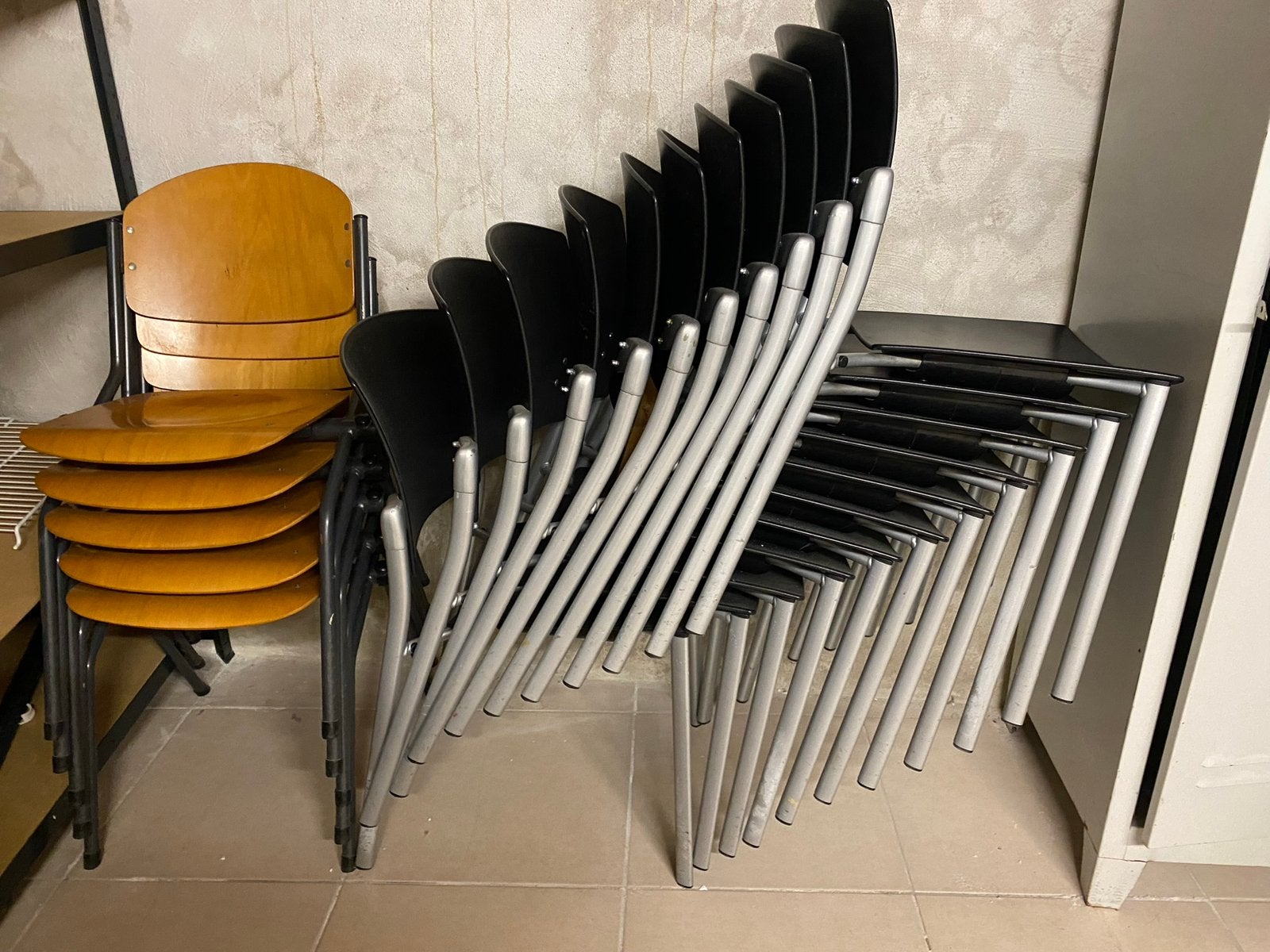 Stoelen - zwart & hout, Huis en Inrichting, Ophalen, Zwart, Hout