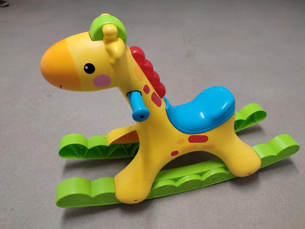Fisher price girafe musicale à bascule, Ophalen, Zo goed als nieuw, Duw- of Trekspeelgoed