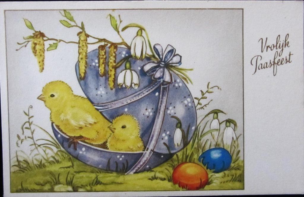 FANTASIEKAART- PASEN, Verzamelen, Ophalen of Verzenden, Ongelopen, Feest(dag)