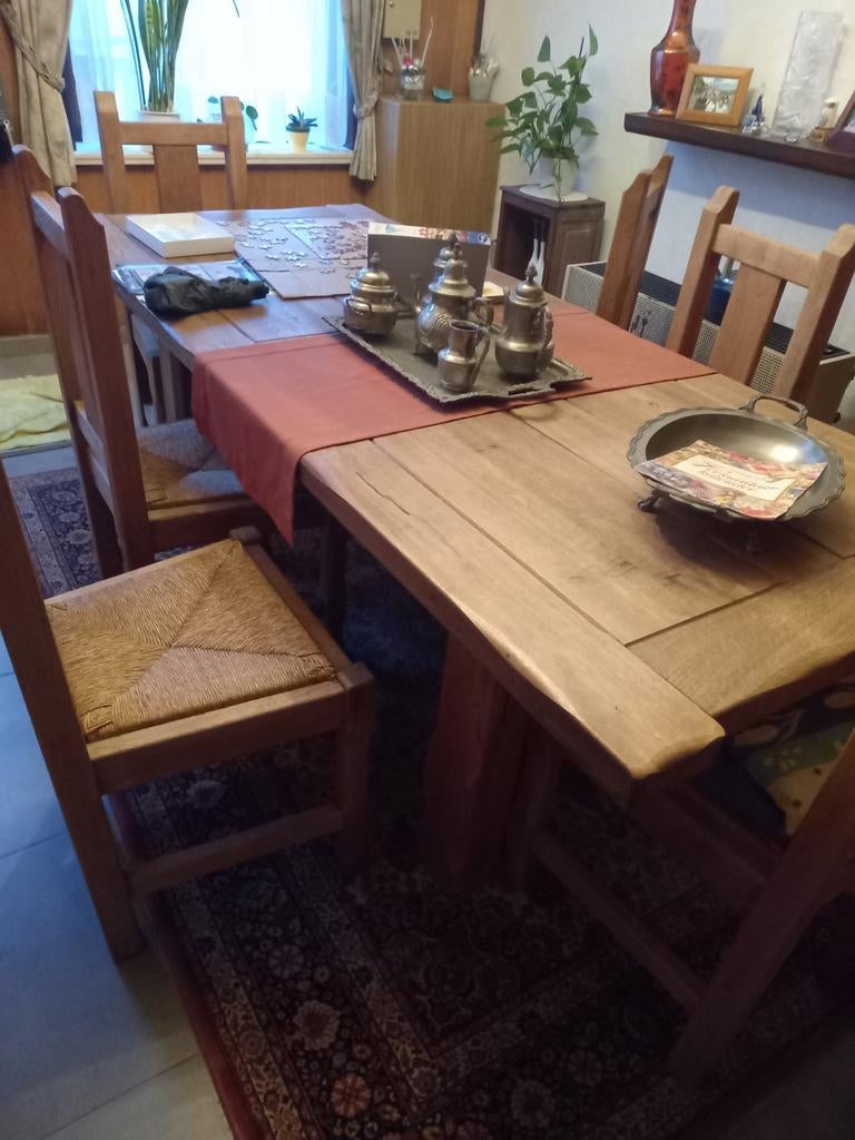 Salle à manger complète en chêne en parfait état., Enlèvement