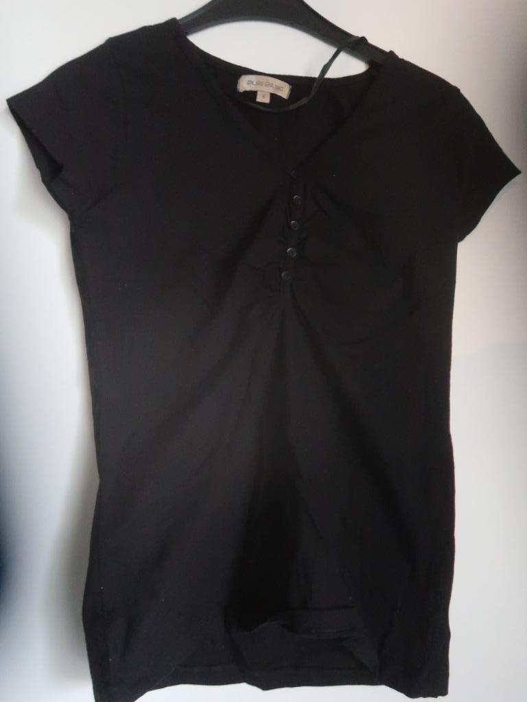 t-shirt dames small h&m zwart, Zwart, Ophalen of Verzenden, Zo goed als nieuw, Korte mouw